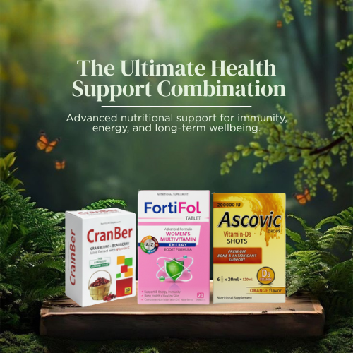 FortiFol + CranBer + Ascovic — Total Beauty & Immunity Combo